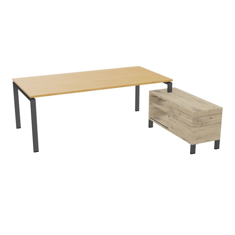 RIO BUREAU RECT. 218X188 PL 200X100 OBT + RET PORT A DROITE SIMPLE ACCES  R5 SC R3