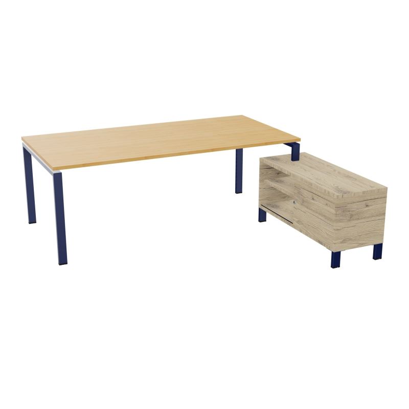 RIO BUREAU RECT. 218X188 PL 200X100 OBT + RET PORT A DROITE SIMPLE ACCES  R5 X4 R3