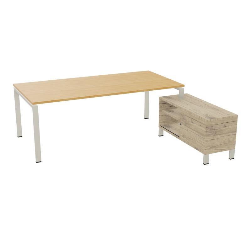RIO BUREAU RECT. 218X188 PL 200X100 OBT + RET PORT A DROITE SIMPLE ACCES  R5 ZC R3