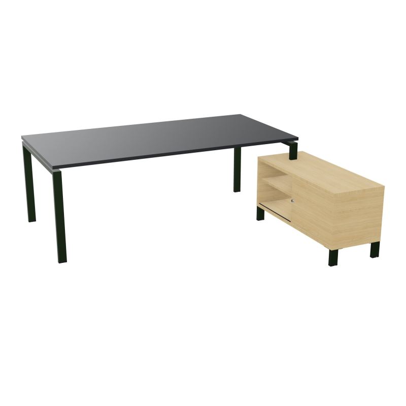 RIO BUREAU RECT. 218X188 PL 200X100 OBT + RET PORT A DROITE SIMPLE ACCES  R9 ST R1
