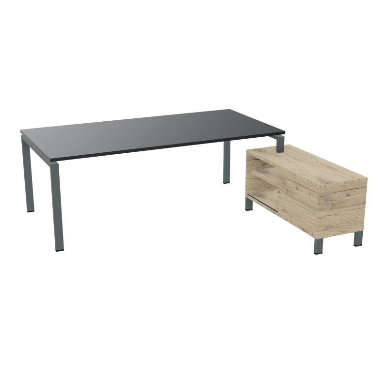 RIO BUREAU RECT. 218X188 PL 200X100 OBT + RET PORT A DROITE SIMPLE ACCES  R9 SU R3