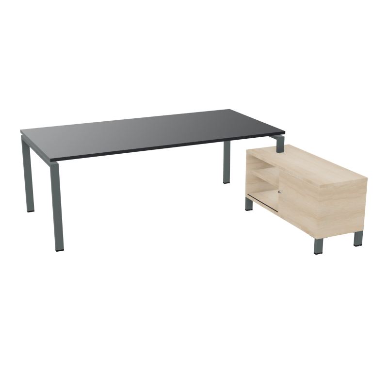 RIO BUREAU RECT. 218X188 PL 200X100 OBT + RET PORT A DROITE SIMPLE ACCES  R9 SU RZ