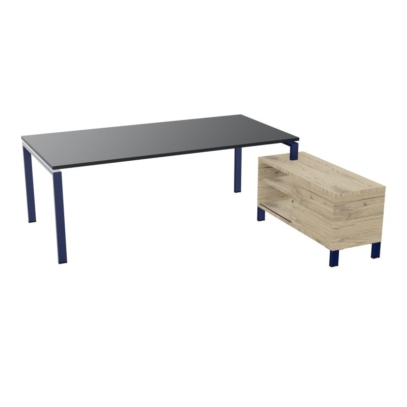 RIO BUREAU RECT. 218X188 PL 200X100 OBT + RET PORT A DROITE SIMPLE ACCES  R9 X4 R3