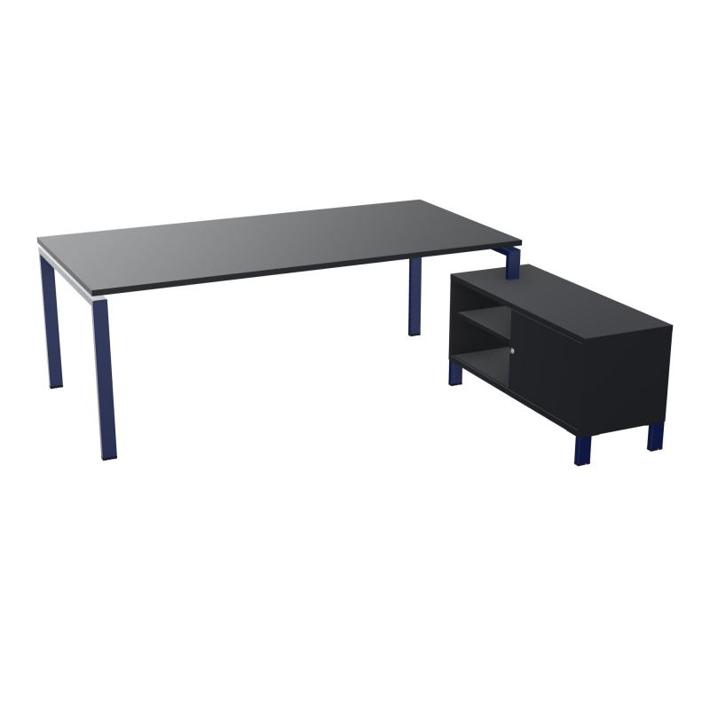 RIO BUREAU RECT. 218X188 PL 200X100 OBT + RET PORT A DROITE SIMPLE ACCES  R9 X4 R9