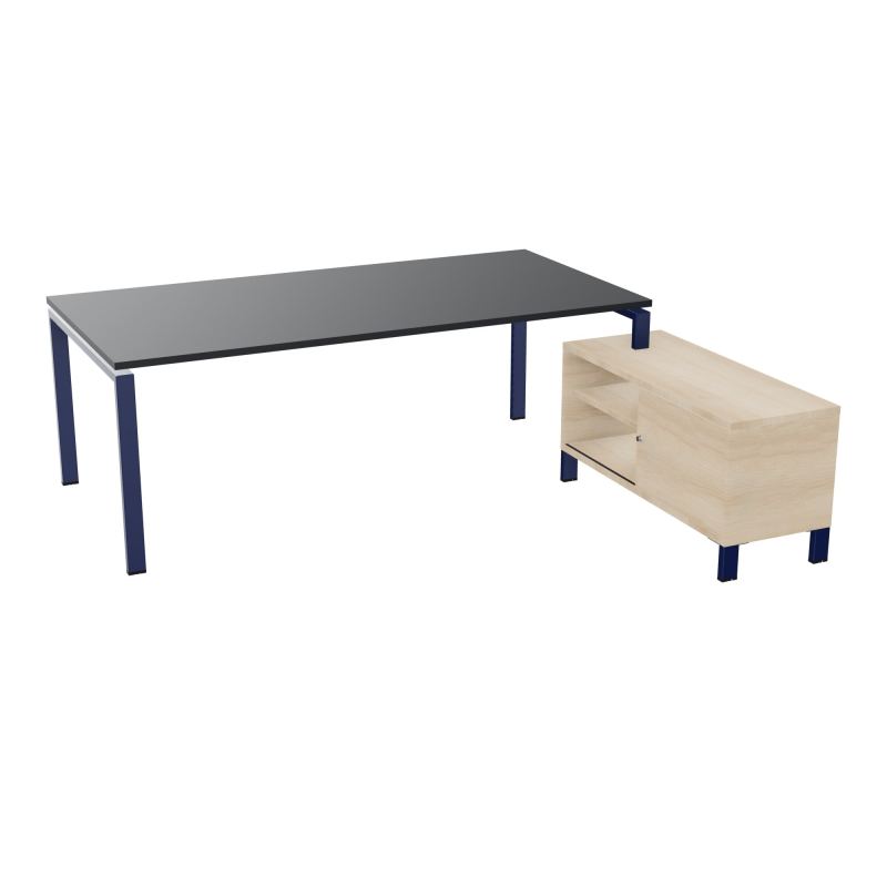 RIO BUREAU RECT. 218X188 PL 200X100 OBT + RET PORT A DROITE SIMPLE ACCES  R9 X4 RZ