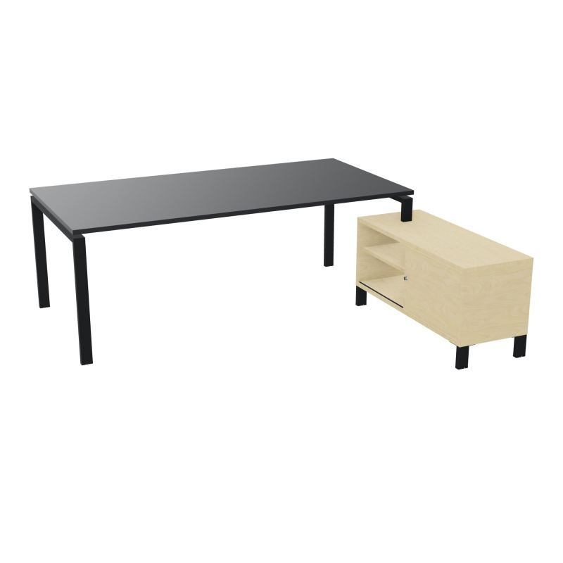 RIO BUREAU RECT. 218X188 PL 200X100 OBT + RET PORT A DROITE SIMPLE ACCES  R9 ZP N8