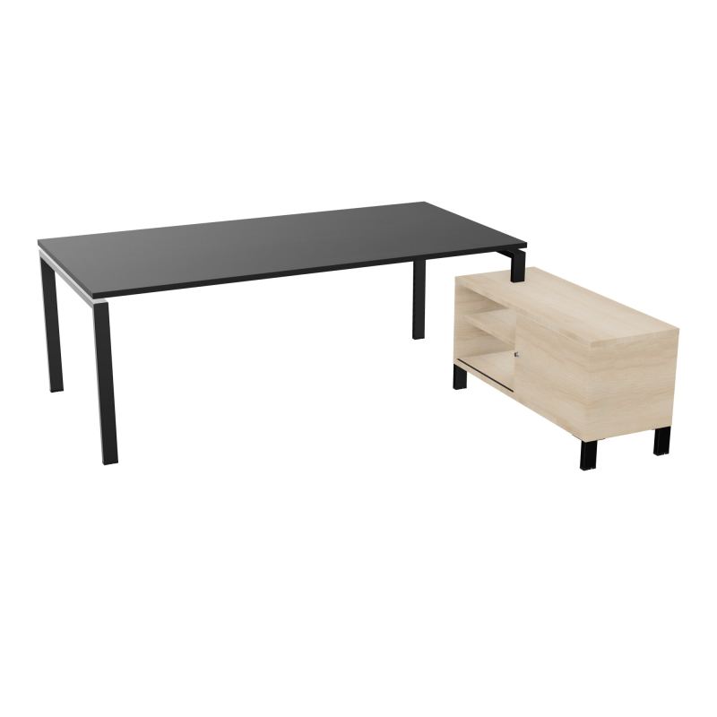 RIO BUREAU RECT. 218X188 PL 200X100 OBT + RET PORT A DROITE SIMPLE ACCES  RK SG RZ
