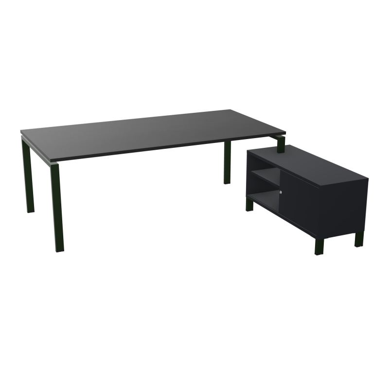 RIO BUREAU RECT. 218X188 PL 200X100 OBT + RET PORT A DROITE SIMPLE ACCES  RK ST R9