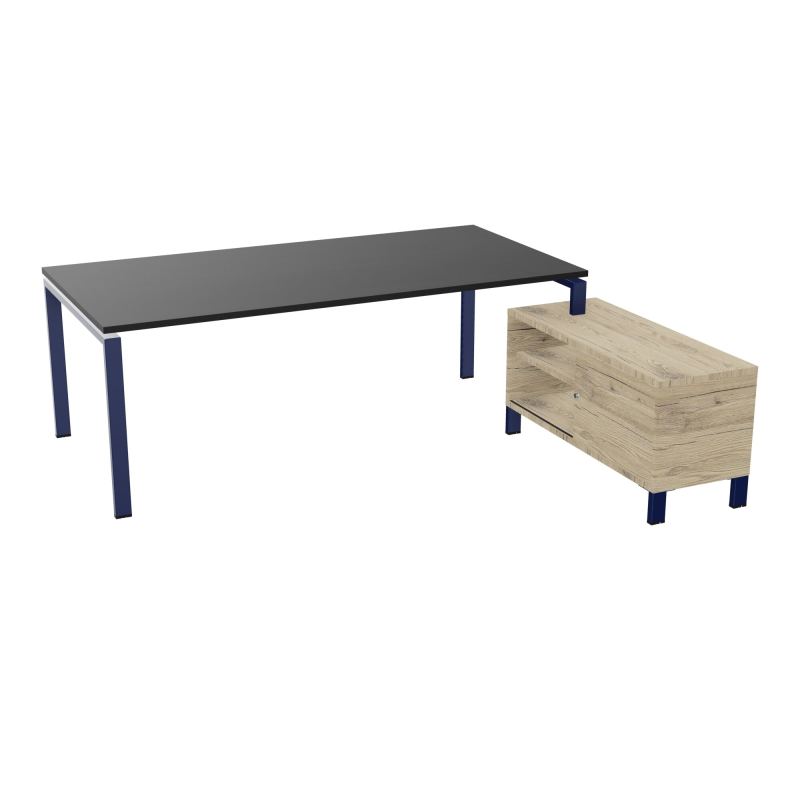 RIO BUREAU RECT. 218X188 PL 200X100 OBT + RET PORT A DROITE SIMPLE ACCES  RK X4 R3