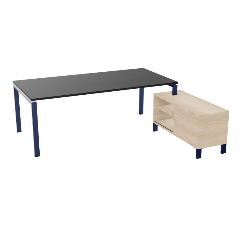 RIO BUREAU RECT. 218X188 PL 200X100 OBT + RET PORT A DROITE SIMPLE ACCES  RK X4 RZ