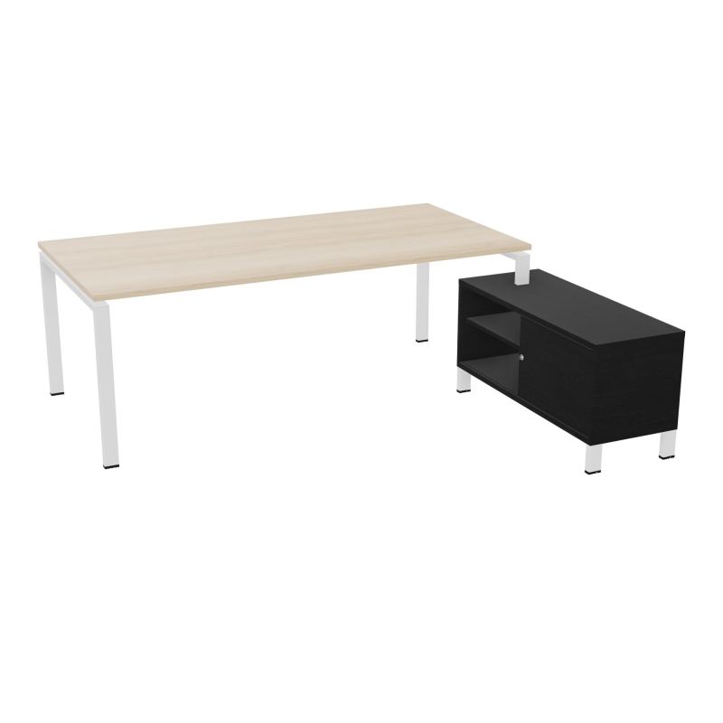 RIO BUREAU RECT. 218X188 PL 200X100 OBT + RET PORT A DROITE SIMPLE ACCES  RZ SO RK