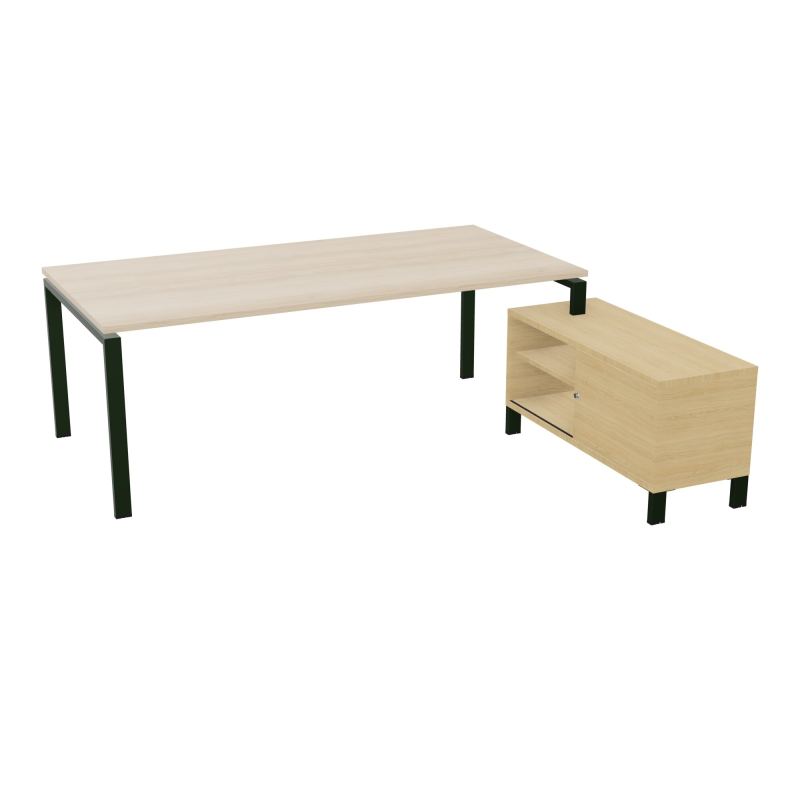 RIO BUREAU RECT. 218X188 PL 200X100 OBT + RET PORT A DROITE SIMPLE ACCES  RZ ST R1