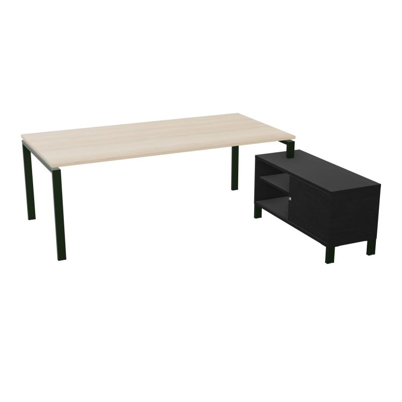 RIO BUREAU RECT. 218X188 PL 200X100 OBT + RET PORT A DROITE SIMPLE ACCES  RZ ST RK