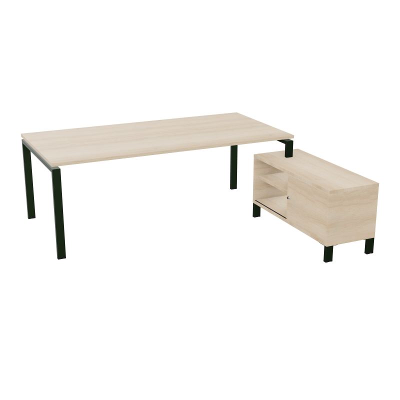 RIO BUREAU RECT. 218X188 PL 200X100 OBT + RET PORT A DROITE SIMPLE ACCES  RZ ST RZ