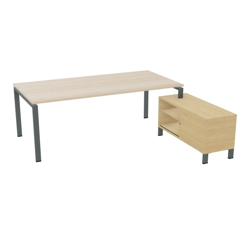RIO BUREAU RECT. 218X188 PL 200X100 OBT + RET PORT A DROITE SIMPLE ACCES  RZ SU R1