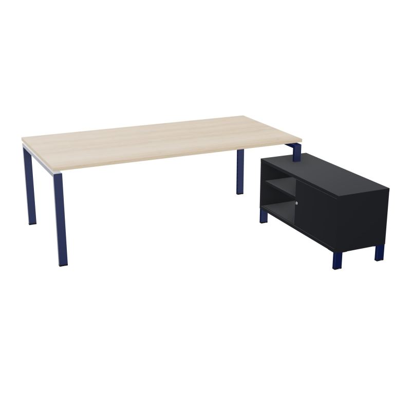 RIO BUREAU RECT. 218X188 PL 200X100 OBT + RET PORT A DROITE SIMPLE ACCES  RZ X4 R9