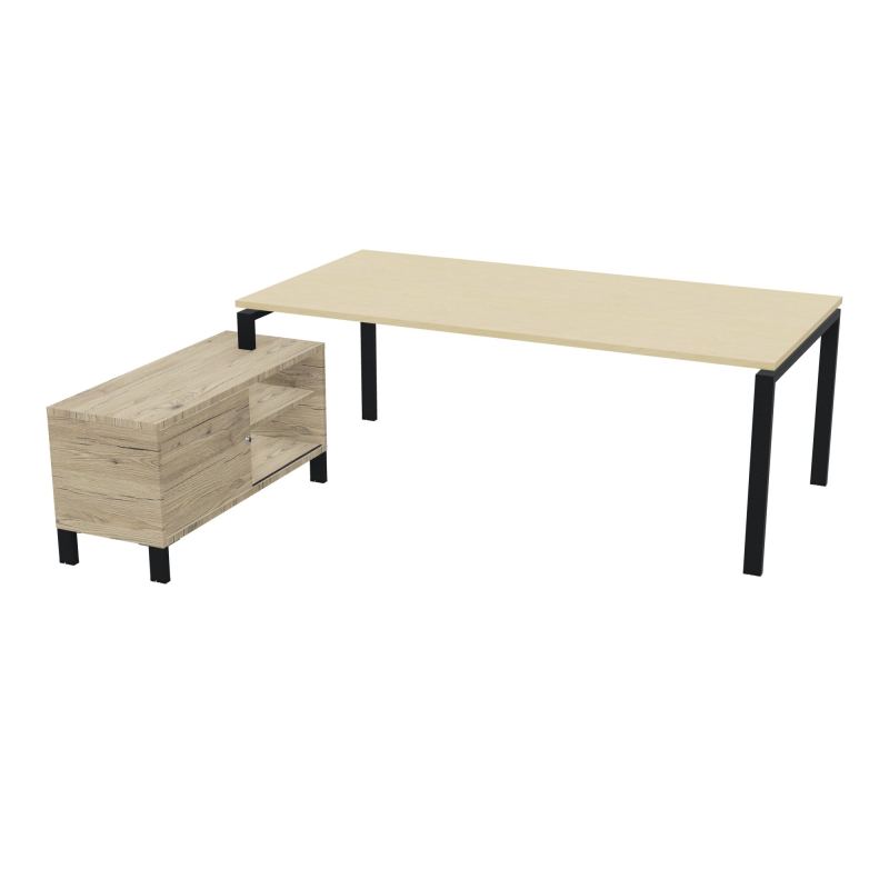 RIO BUREAU RECT. 218X188 PL 200X100 OBT + RET PORT A GAUCHE SIMPLE ACCES  N8 ZP R3