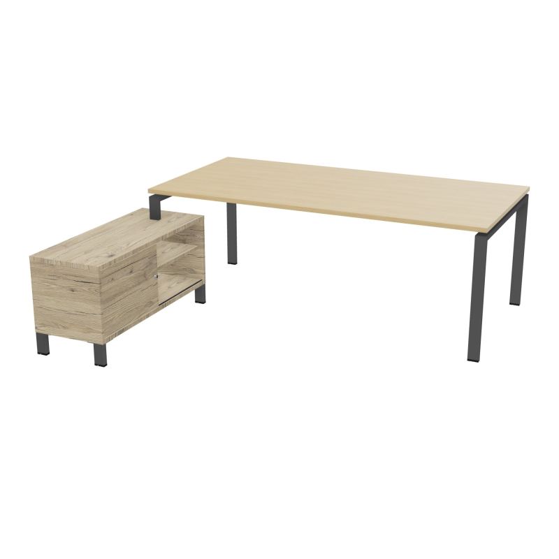 RIO BUREAU RECT. 218X188 PL 200X100 OBT + RET PORT A GAUCHE SIMPLE ACCES  R1 SC R3