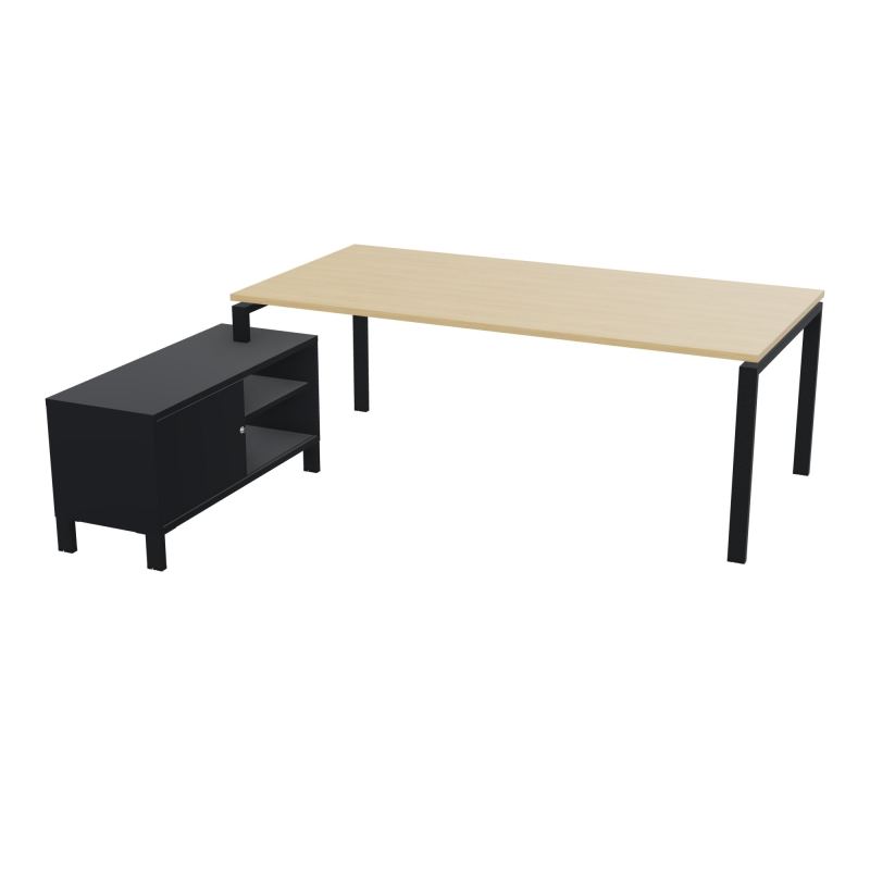 RIO BUREAU RECT. 218X188 PL 200X100 OBT + RET PORT A GAUCHE SIMPLE ACCES  R1 ZP R9
