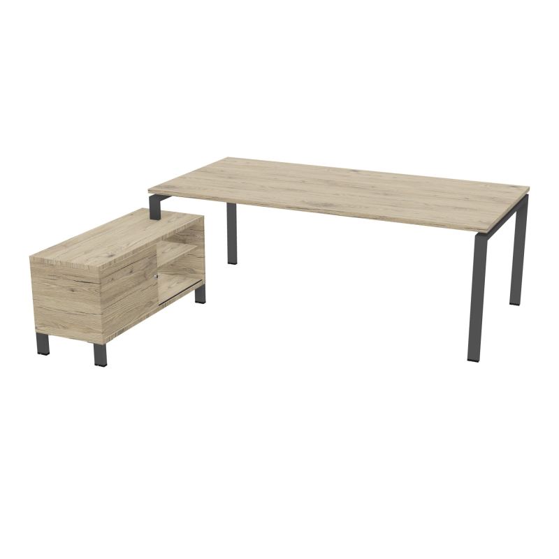RIO BUREAU RECT. 218X188 PL 200X100 OBT + RET PORT A GAUCHE SIMPLE ACCES  R3 SC R3