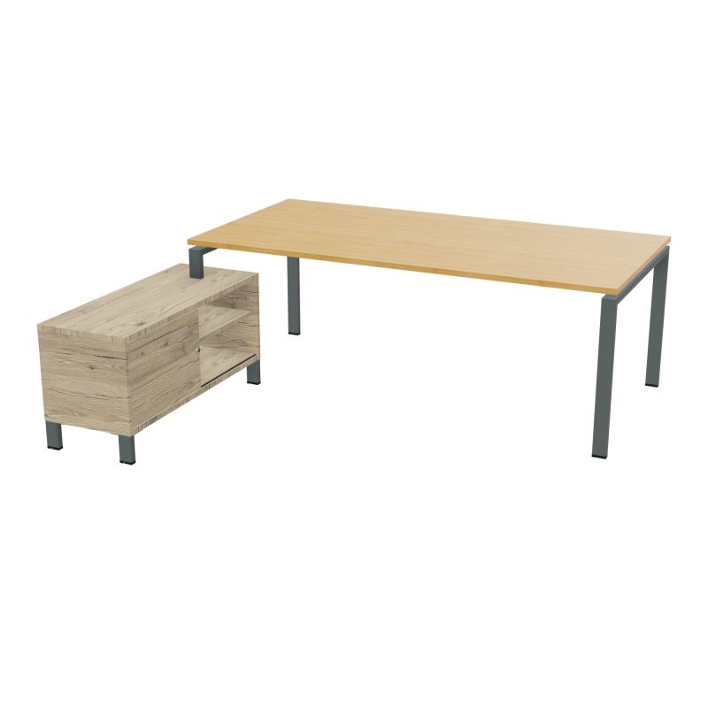 RIO BUREAU RECT. 218X188 PL 200X100 OBT + RET PORT A GAUCHE SIMPLE ACCES  R5 SU R3