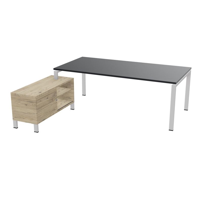 RIO BUREAU RECT. 218X188 PL 200X100 OBT + RET PORT A GAUCHE SIMPLE ACCES  R9 SD R3