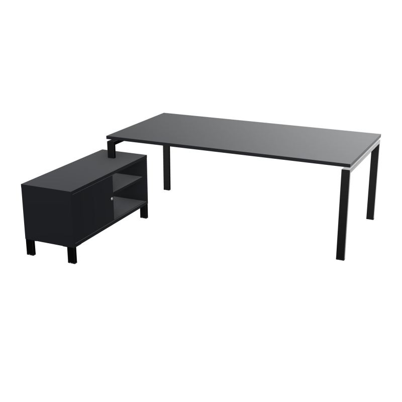 RIO BUREAU RECT. 218X188 PL 200X100 OBT + RET PORT A GAUCHE SIMPLE ACCES  R9 SG R9