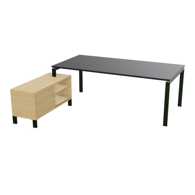 RIO BUREAU RECT. 218X188 PL 200X100 OBT + RET PORT A GAUCHE SIMPLE ACCES  R9 ST R1