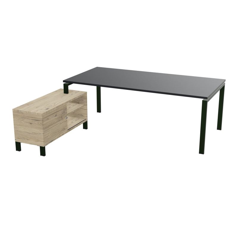 RIO BUREAU RECT. 218X188 PL 200X100 OBT + RET PORT A GAUCHE SIMPLE ACCES  R9 ST R3