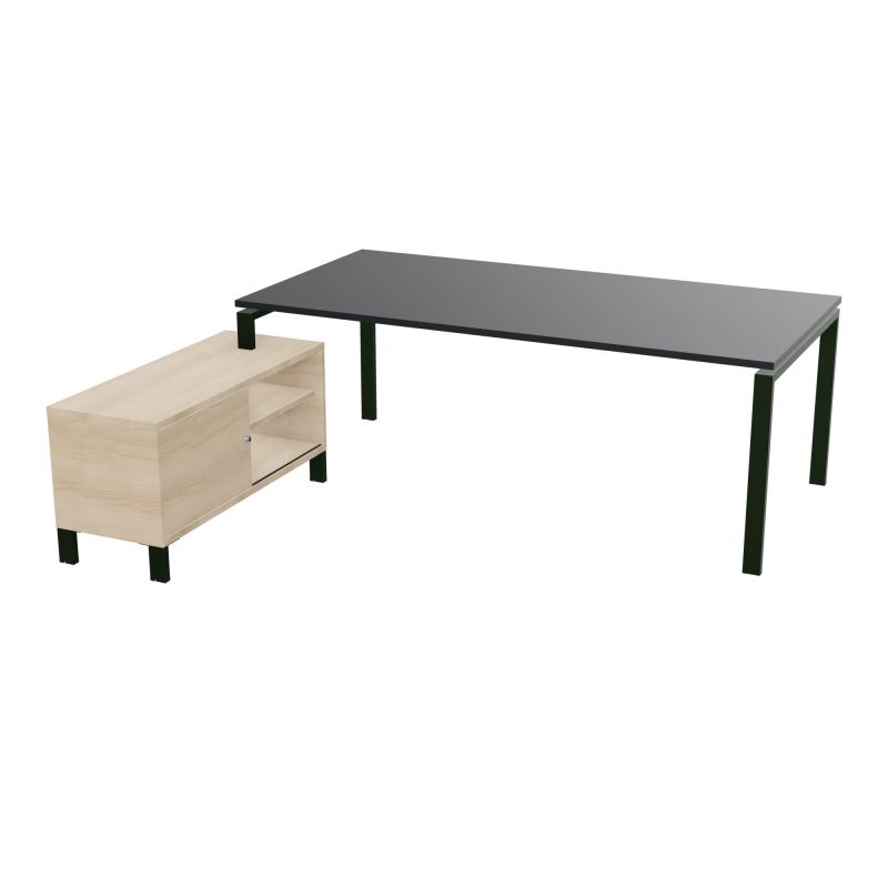 RIO BUREAU RECT. 218X188 PL 200X100 OBT + RET PORT A GAUCHE SIMPLE ACCES  R9 ST RZ