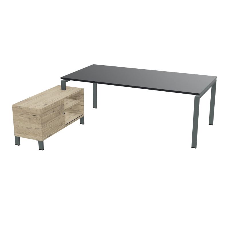 RIO BUREAU RECT. 218X188 PL 200X100 OBT + RET PORT A GAUCHE SIMPLE ACCES  R9 SU R3