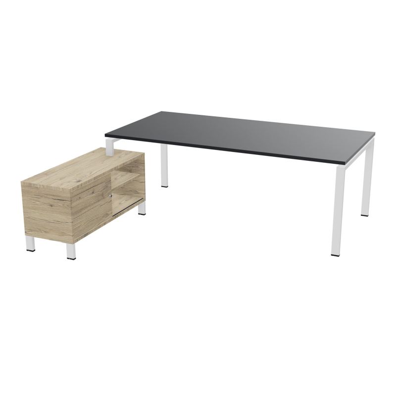RIO BUREAU RECT. 218X188 PL 200X100 OBT + RET PORT A GAUCHE SIMPLE ACCES  R9 ZO R3