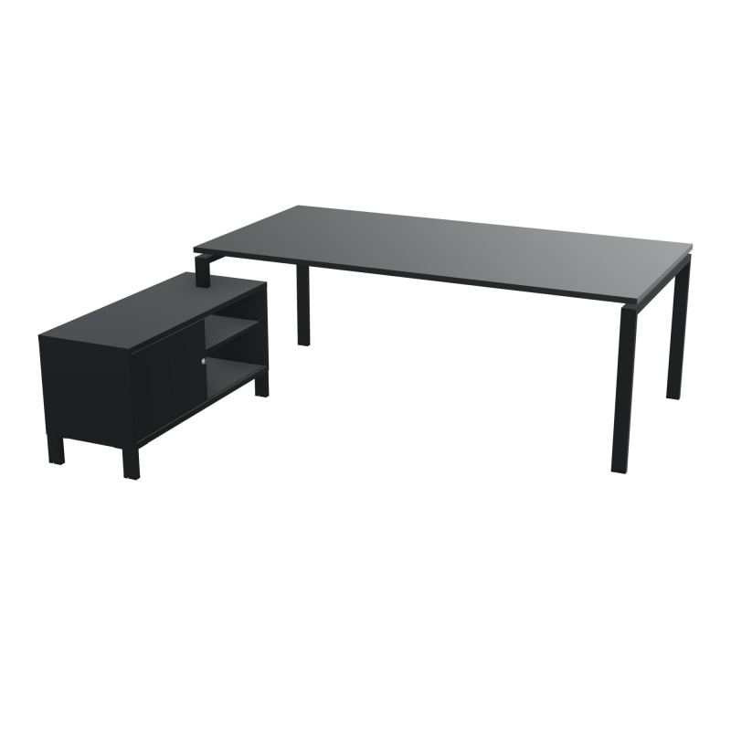 RIO BUREAU RECT. 218X188 PL 200X100 OBT + RET PORT A GAUCHE SIMPLE ACCES  R9 ZP R9