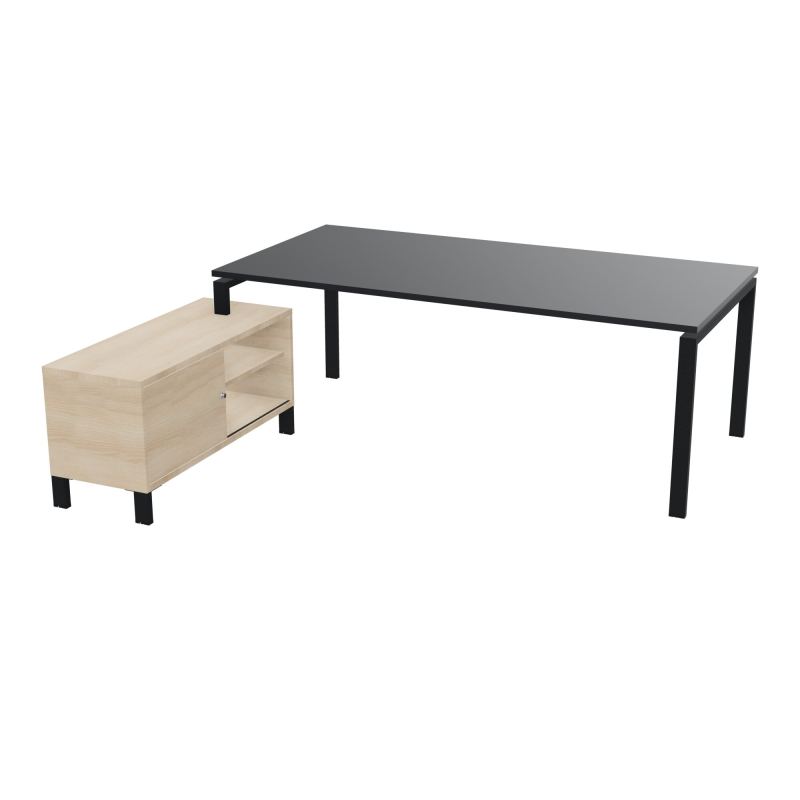 RIO BUREAU RECT. 218X188 PL 200X100 OBT + RET PORT A GAUCHE SIMPLE ACCES  R9 ZP RZ