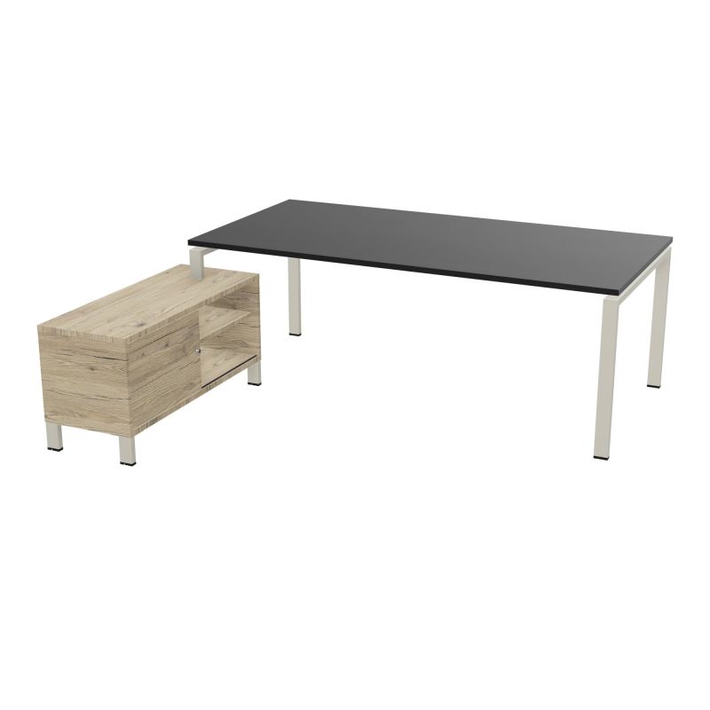 RIO BUREAU RECT. 218X188 PL 200X100 OBT + RET PORT A GAUCHE SIMPLE ACCES  RK ZC R3
