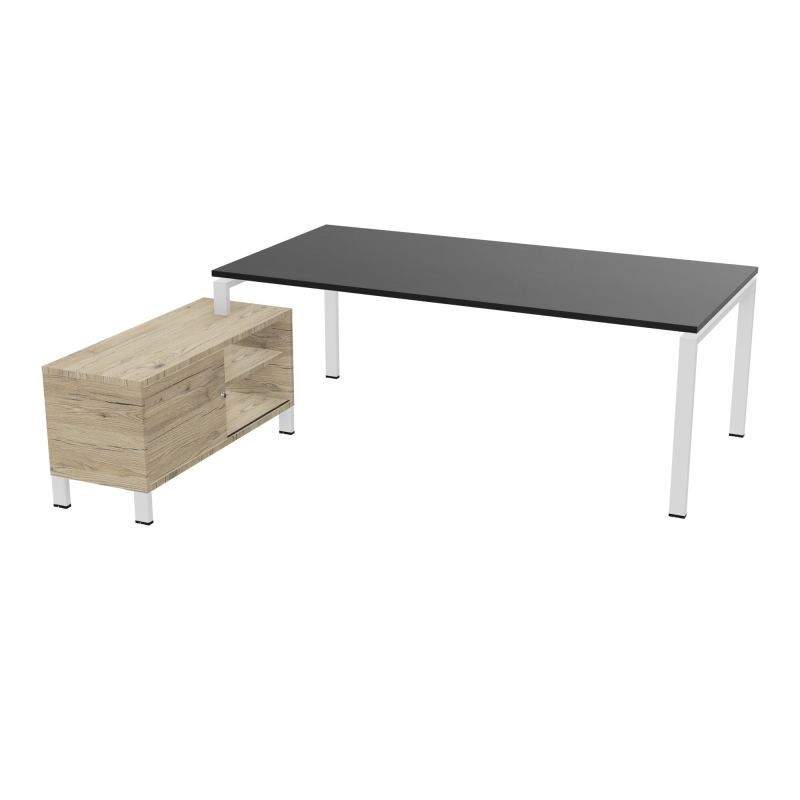 RIO BUREAU RECT. 218X188 PL 200X100 OBT + RET PORT A GAUCHE SIMPLE ACCES  RK ZO R3