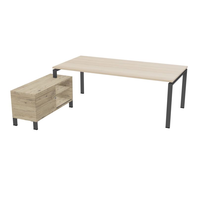 RIO BUREAU RECT. 218X188 PL 200X100 OBT + RET PORT A GAUCHE SIMPLE ACCES  RZ SC R3