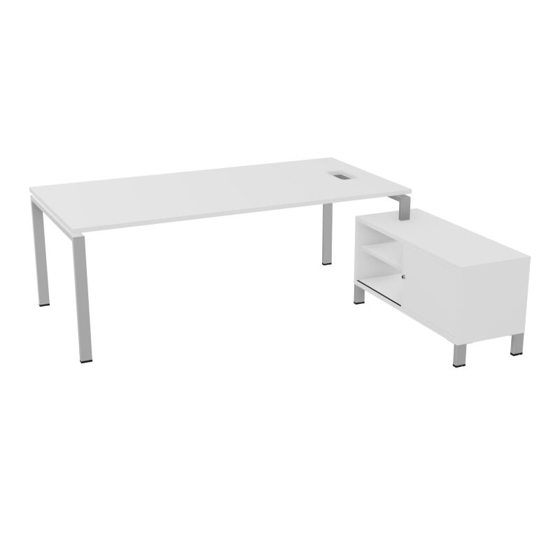 RIO BUREAU RECT. 218X188 PL 200X100 TRAPPE LATERALE + GOUL + RET PORT A DROITE SIMPLE ACC