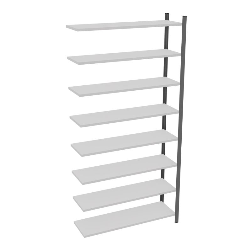 RAYONNAGE H250XL120CM - 8 TAB- PEINT - ELEMENT SUIVANT