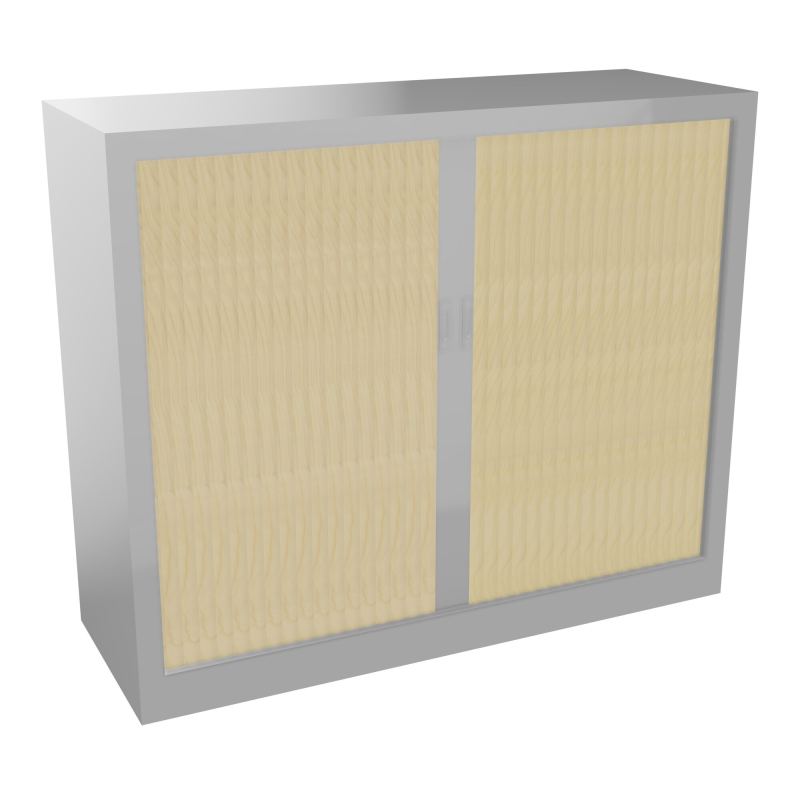 ARMOIRE À RIDEAUX H. 100 X L. 120 X P. 43 CM - EQUIPEE DE 2 TABLETTES + 1