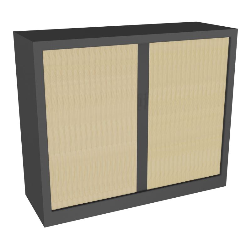 ARMOIRE À RIDEAUX H. 100 X L. 120 X P. 43 CM - EQUIPEE DE 2 TABLETTES + 1