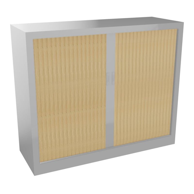 ARMOIRE À RIDEAUX H. 100 X L.120 X P. 43 CM - EQUIPEE DE 2 TABLETTES + 1