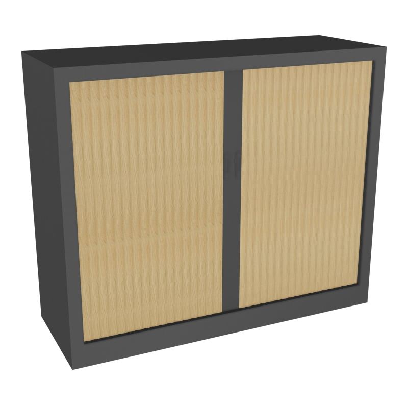 ARMOIRE À RIDEAUX H. 100 X L. 120 X P. 43 CM - EQUIPEE DE 2 TABLETTES + 1