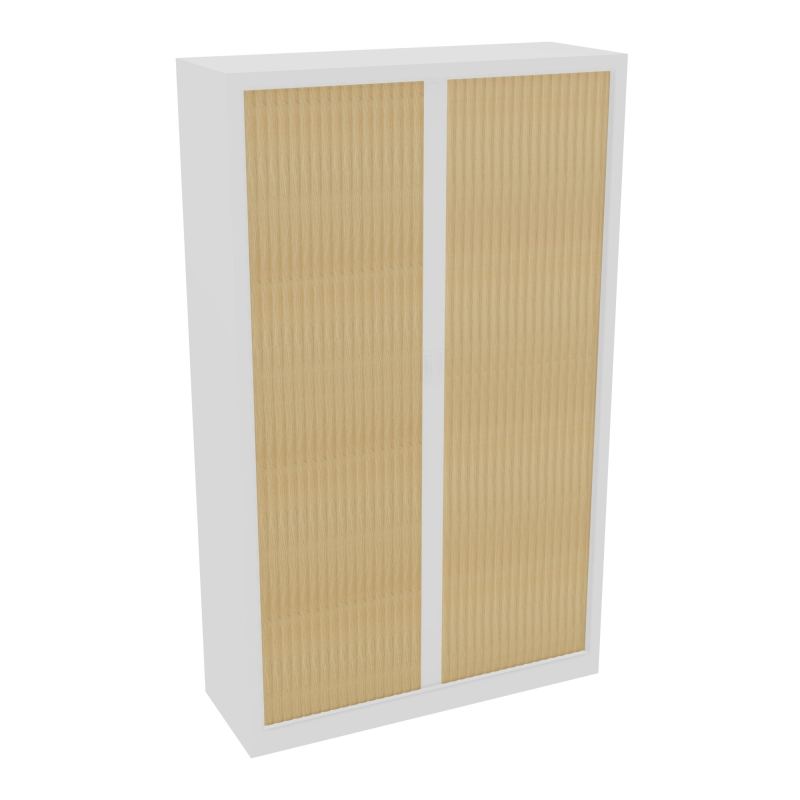 ARMOIRE À RIDEAUX H. 198 X L.120 X P. 43 CM - EQUIPEE DE 4 TABLETTES + 1