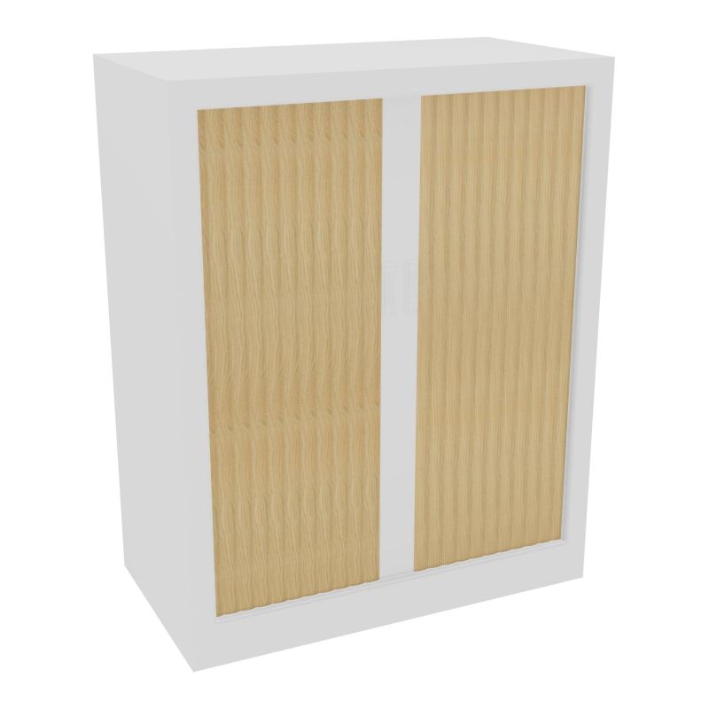ARMOIRE À RIDEAUX H. 100 X L. 80 X P. 43 CM  - EQUIPEE DE 2 TABLETTES