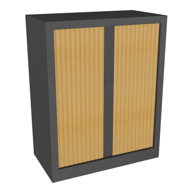 ARMOIRE À RIDEAUX H. 100 X L. 80 X P. 43 CM  - EQUIPEE DE 2 TABLETTES