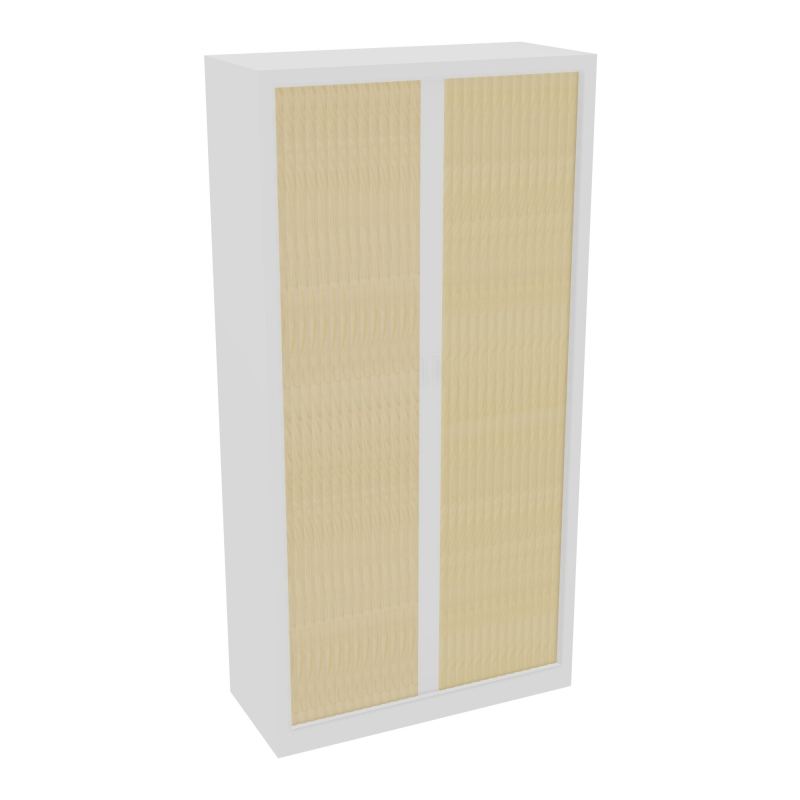 ARMOIRE À RIDEAUX H. 198 X L. 100 X P. 43 CM - EQUIPEE DE 4 TABLETTES + 1