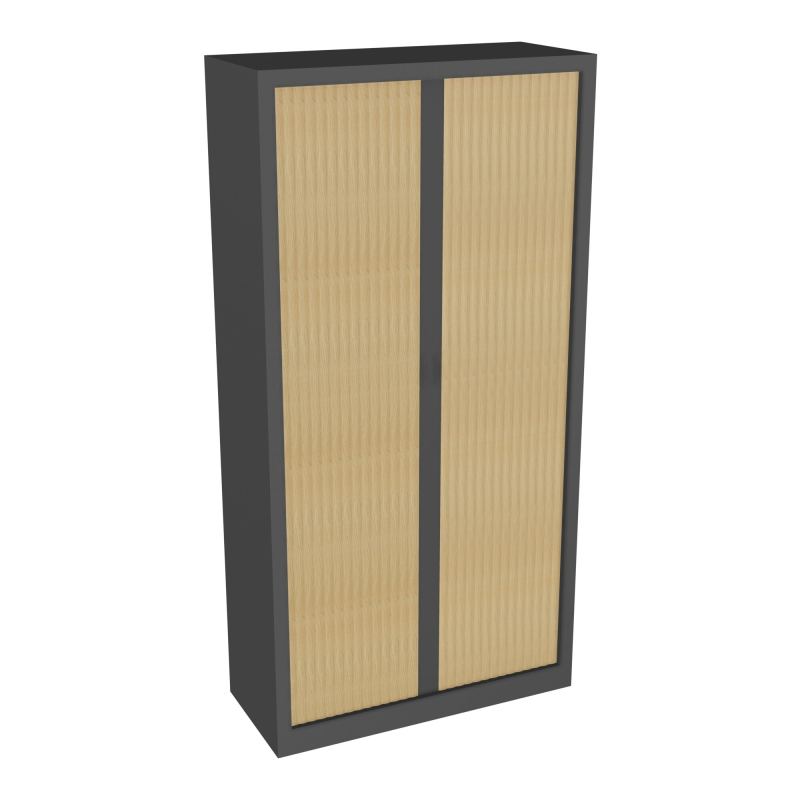 ARMOIRE À RIDEAUX H. 198 X L. 100 X P. 43 CM - EQUIPEE DE 4 TABLETTES + 1