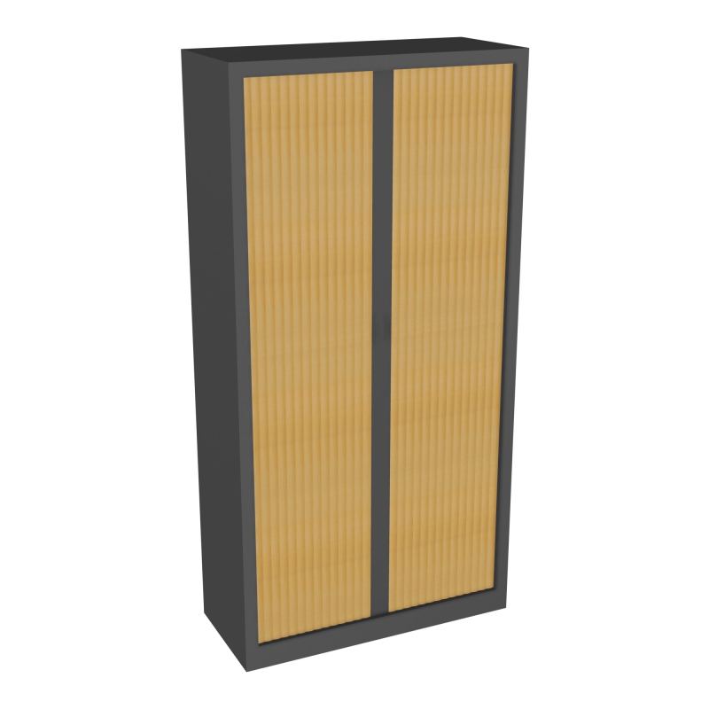 ARMOIRE À RIDEAUX H. 198 X L.100 X P. 43 CM - EQUIPEE DE 4 TABLETTES + 1