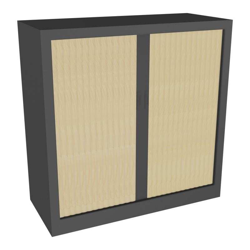ARMOIRE À RIDEAUX H. 100 X L. 100 X P. 43 CM - EQUIPEE DE 2 TABLETTES + 1